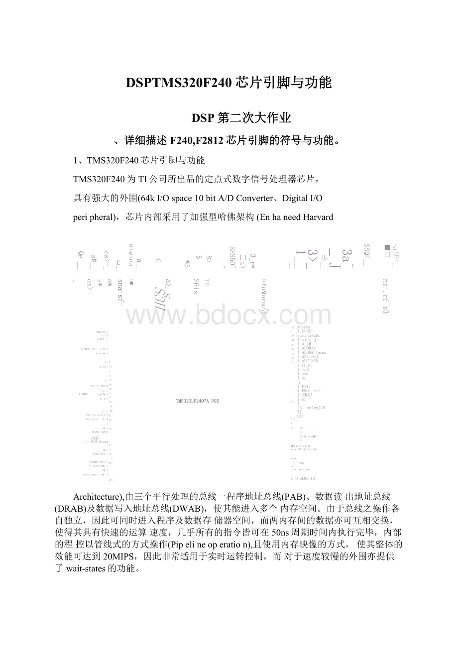 DSPTMS320F240芯片引脚与功能.docx_第1页