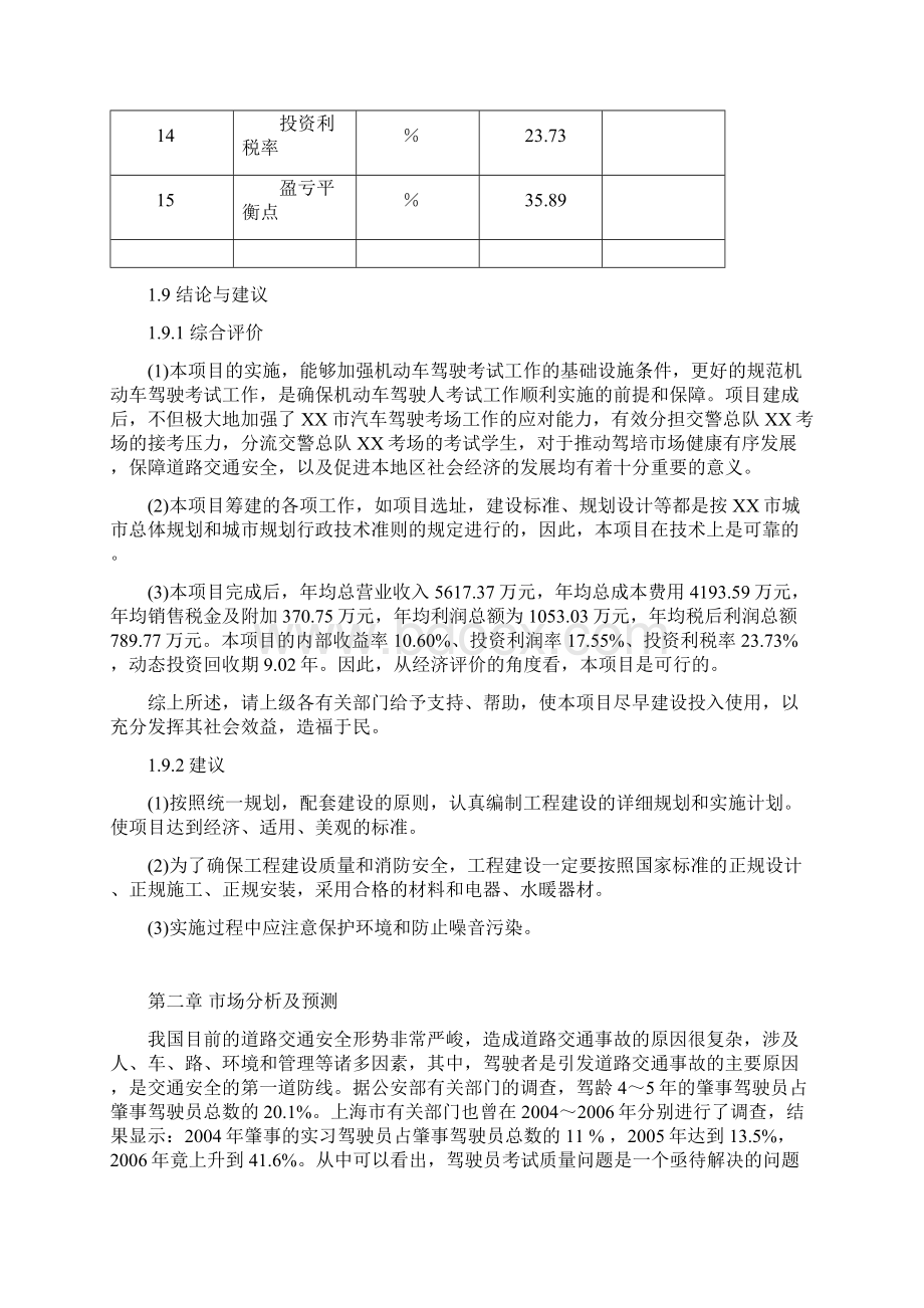 机动车驾驶考试中心项目建设可行性研究报告Word文档下载推荐.docx_第3页