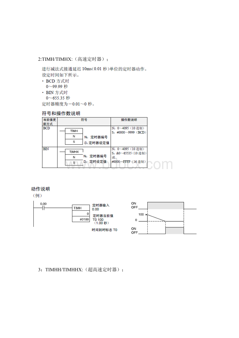 OMRON CP1H 基本指令分析三定时器计数器指令文档格式.docx_第3页