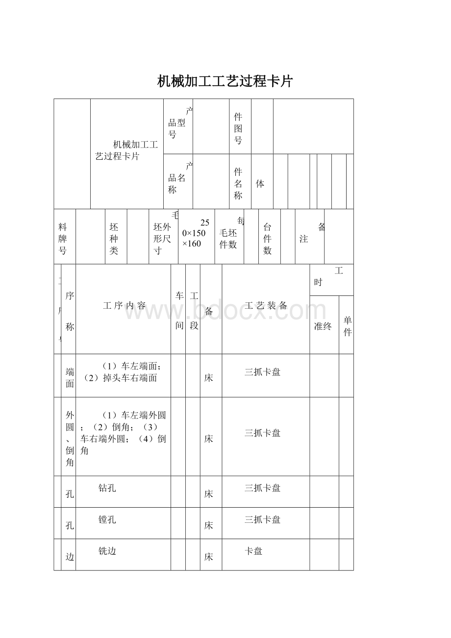 机械加工工艺过程卡片.docx_第1页