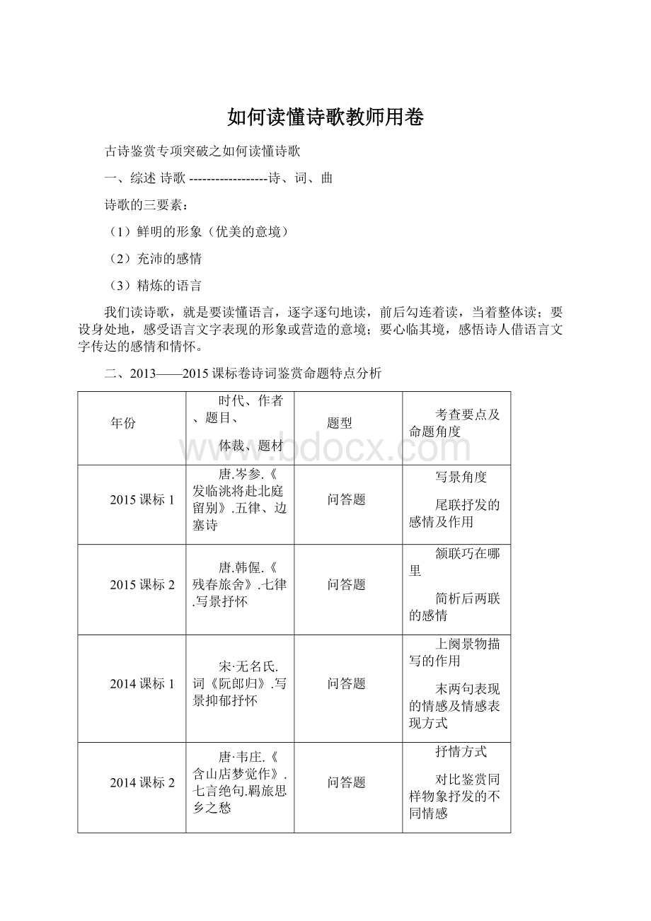 如何读懂诗歌教师用卷Word格式文档下载.docx_第1页