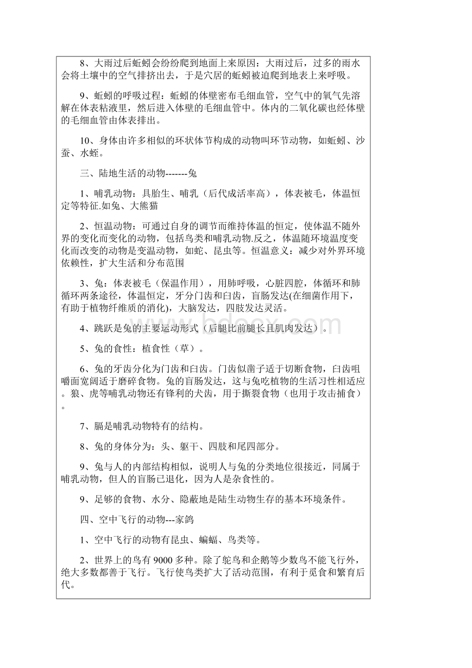 人教版八年级生物上册期末考试复习提纲.docx_第3页