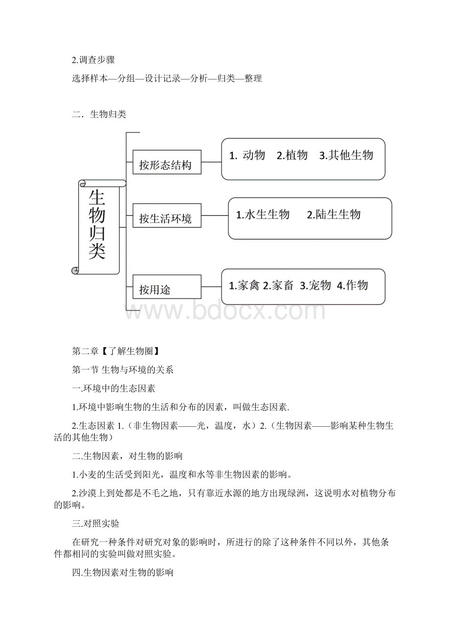 七年级生物上册期中复习提纲Word格式文档下载.docx_第2页