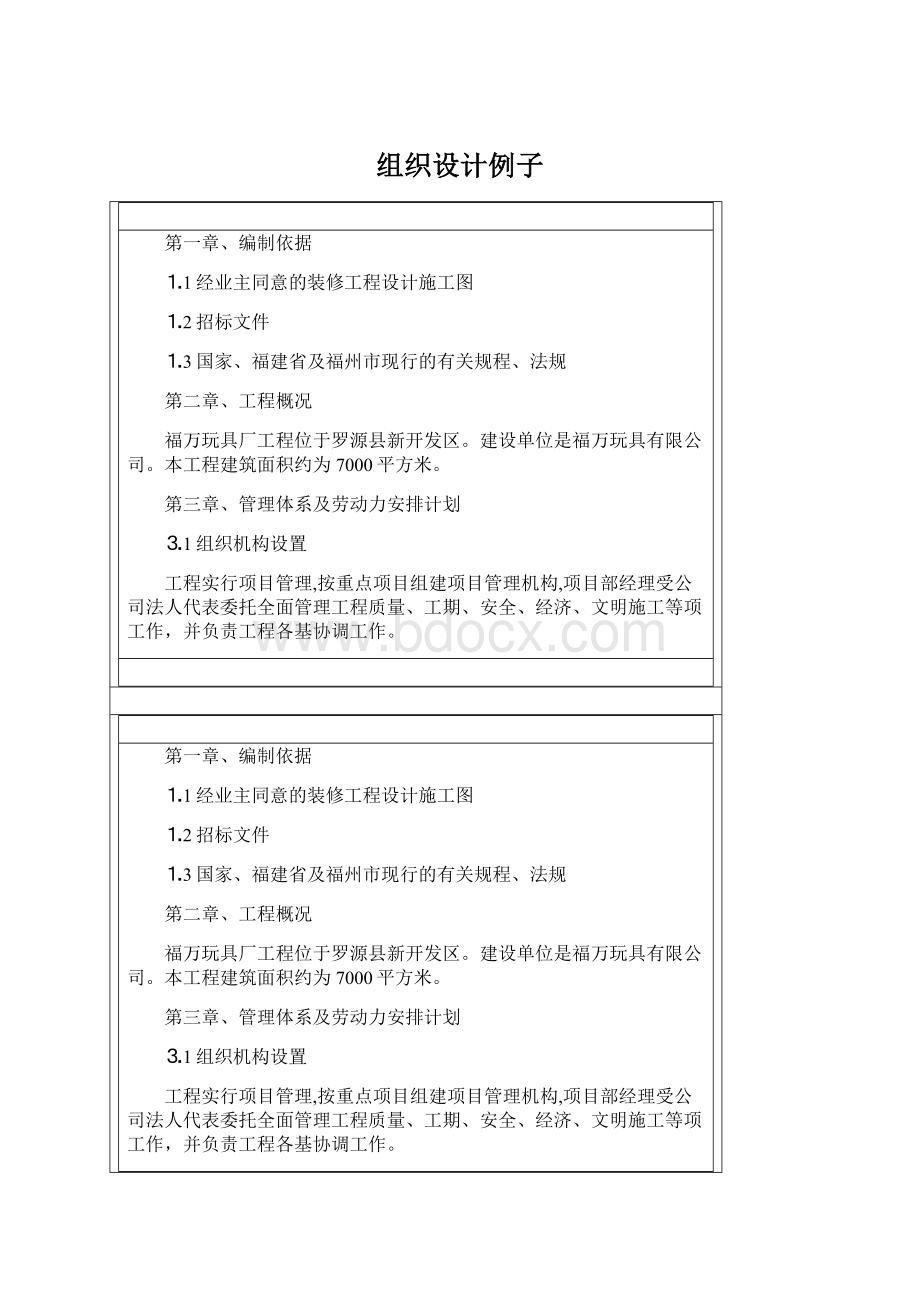 组织设计例子Word格式文档下载.docx