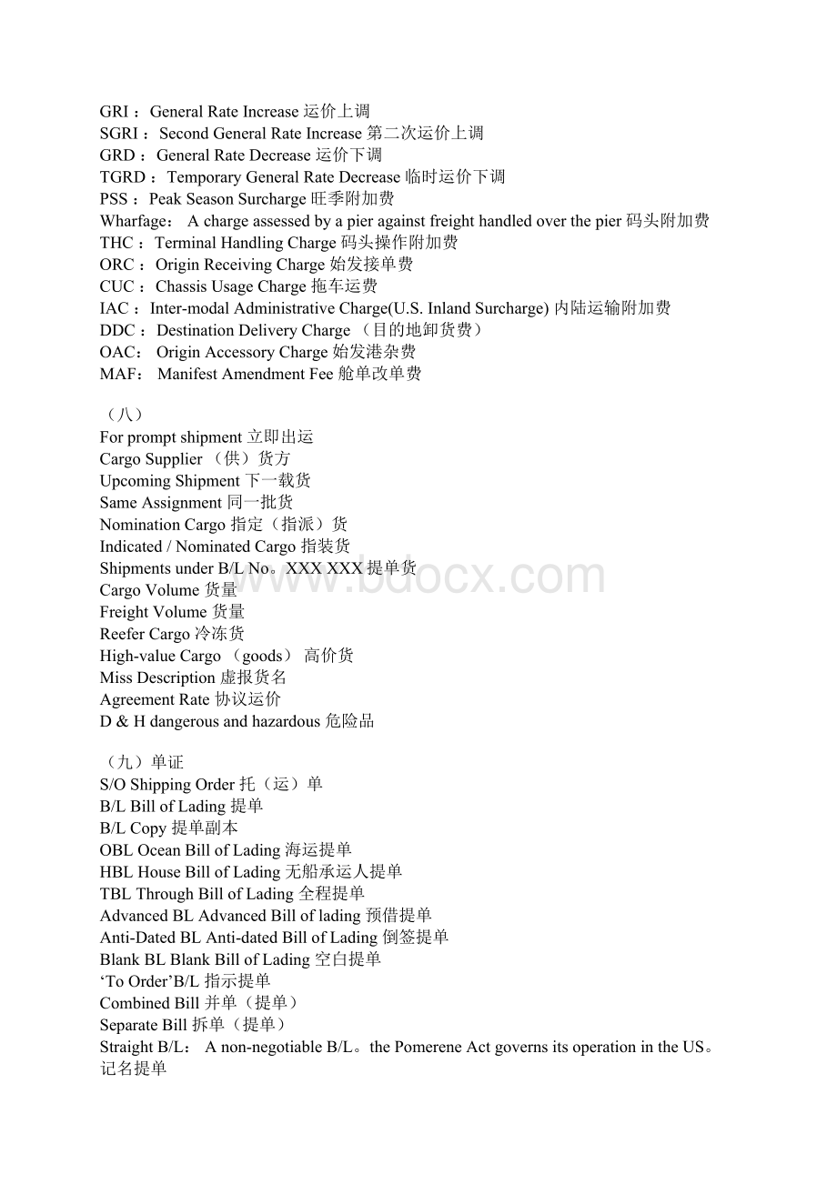 货代专业术语Word文档下载推荐.docx_第3页