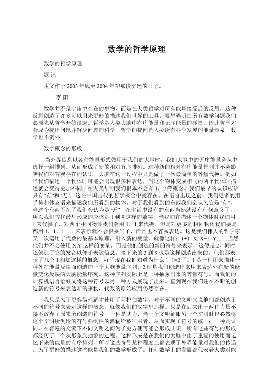 数学的哲学原理Word文档下载推荐.docx