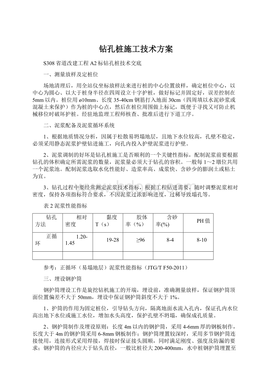 钻孔桩施工技术方案.docx