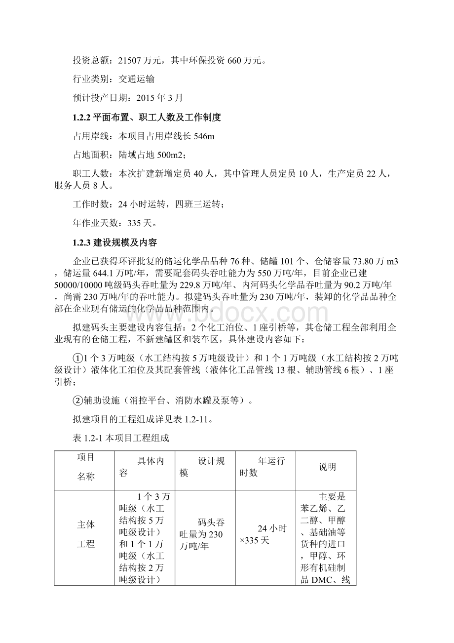 港张家港港区化学工业园作业区孚宝化工码头二期工程立项环境影响评估.docx_第2页