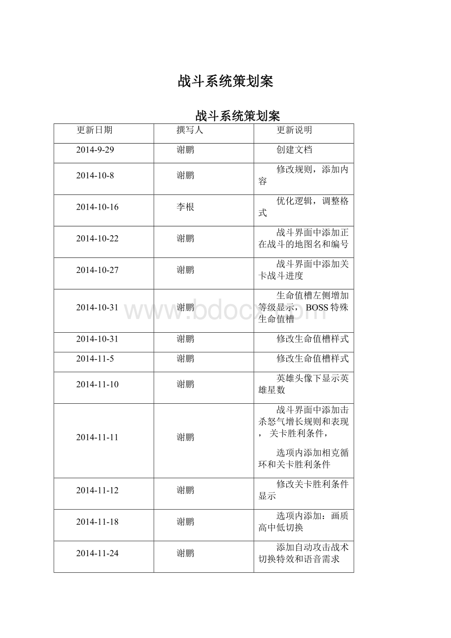 战斗系统策划案Word文档下载推荐.docx