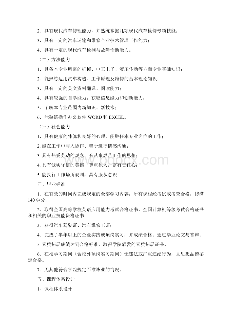 汽车运用技术专业人才培养方案.docx_第2页