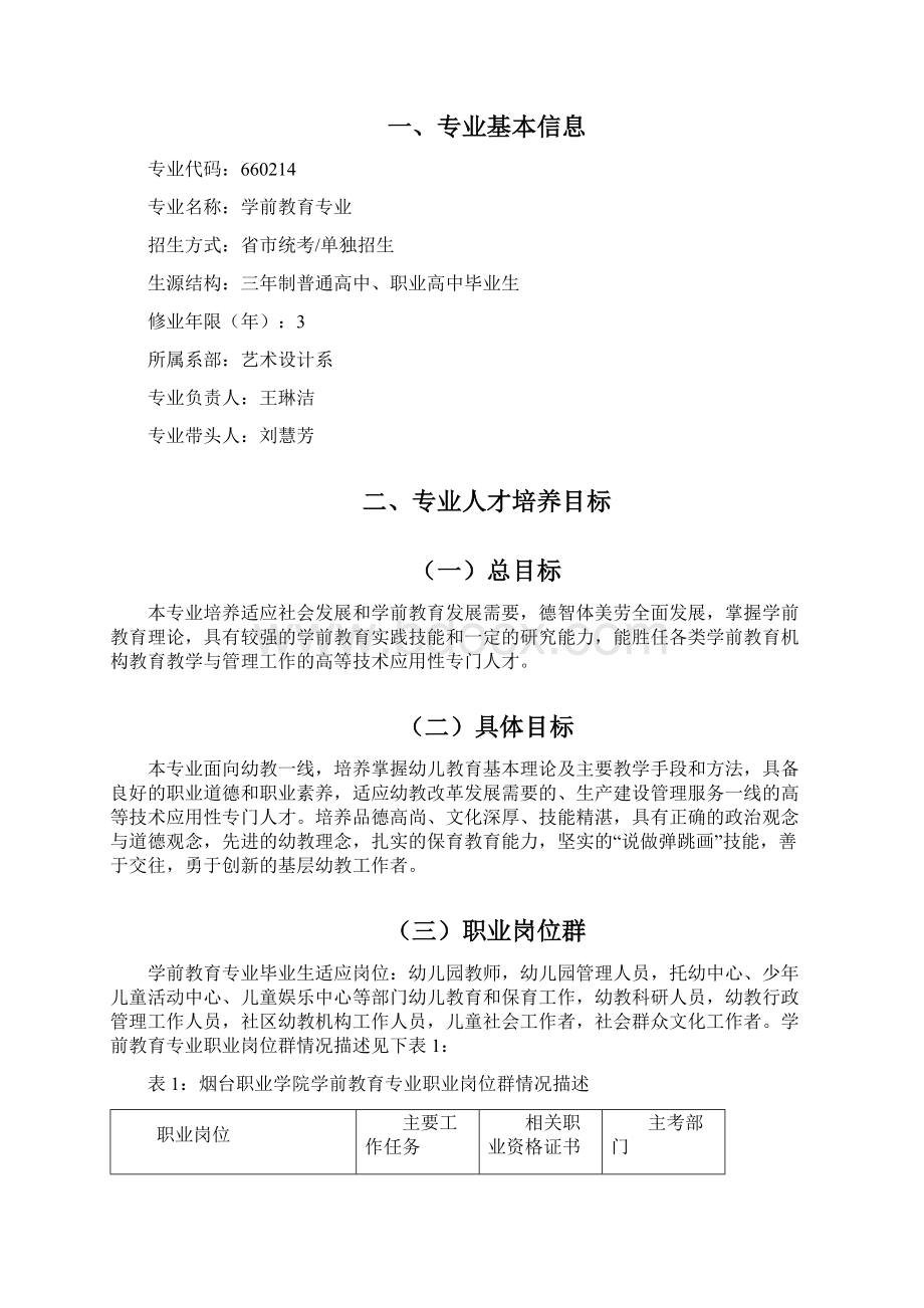 学前教育专业人才培养方案 doc.docx_第2页