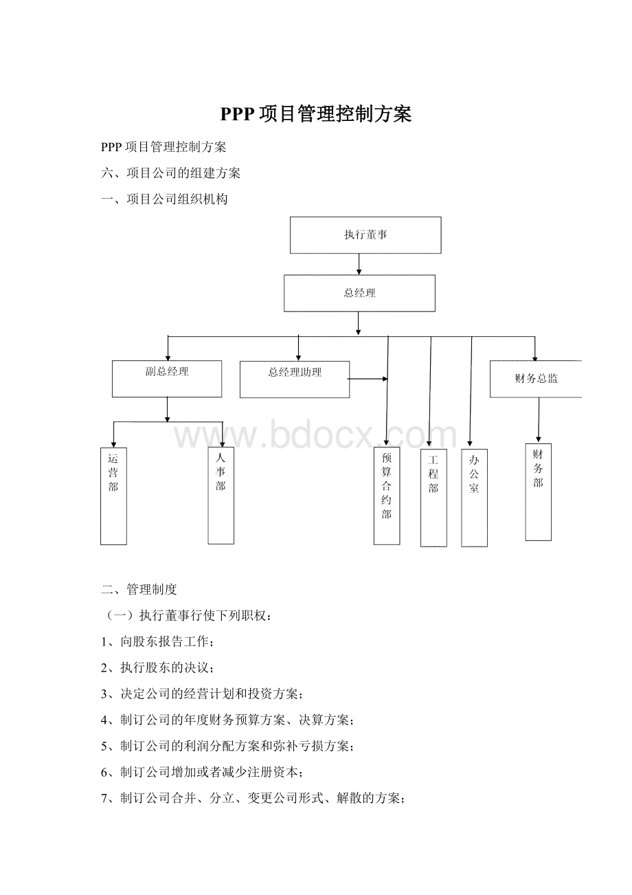 PPP项目管理控制方案.docx