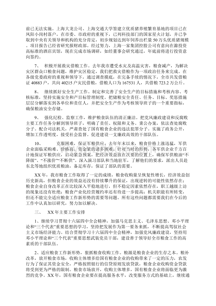 滁州市粮食局工作总结和工作安排与滥发奖金工资补贴清理自查报告汇编doc.docx_第3页