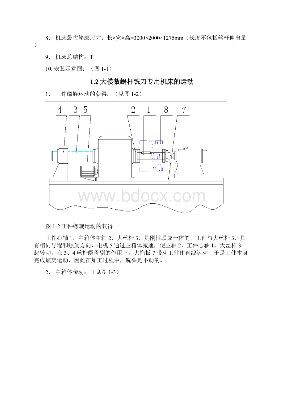 大模数蜗杆铣刀专用机床设计毕业设计.docx_第2页