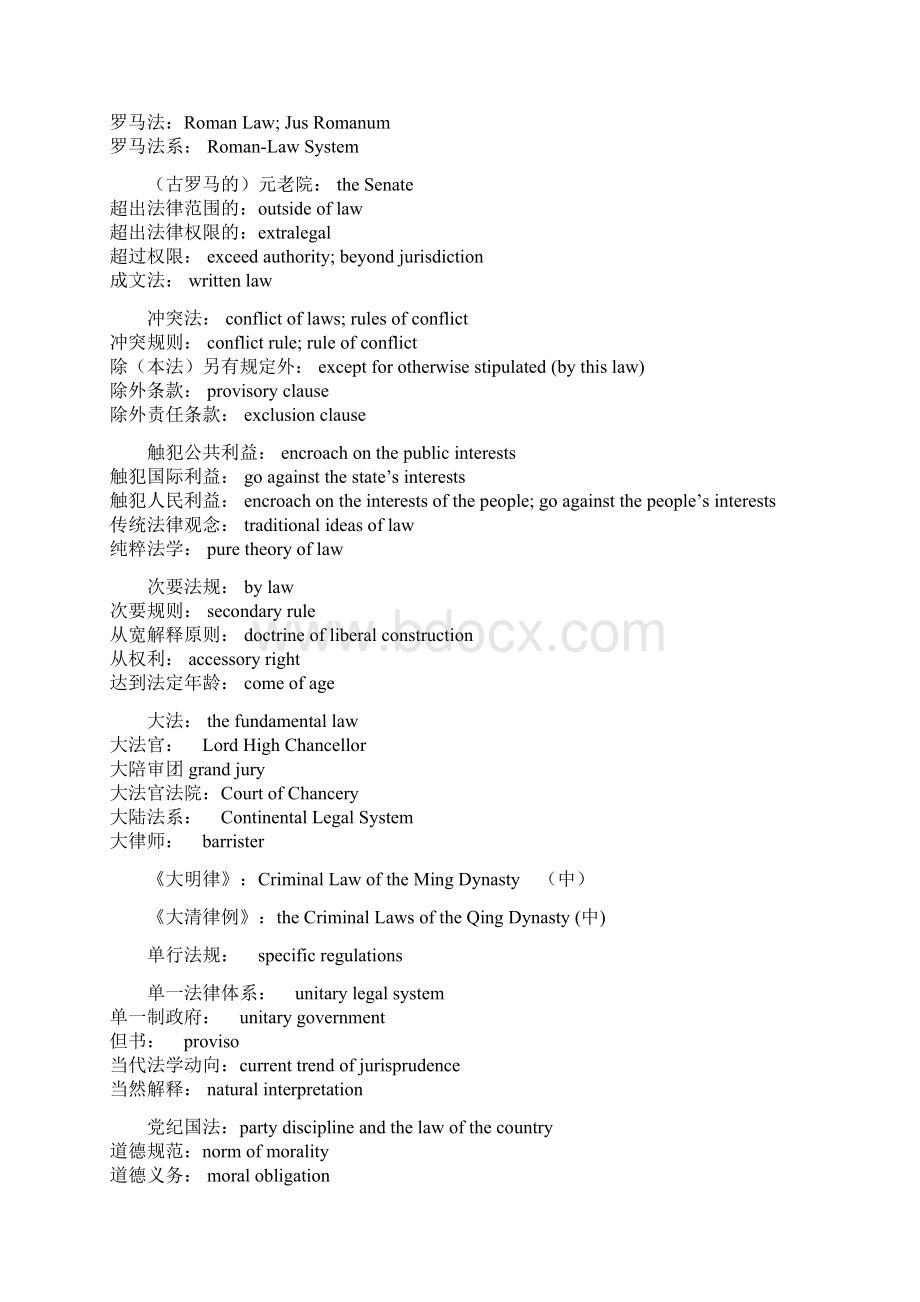 最新法律专业英语词汇资料Word下载.docx_第3页