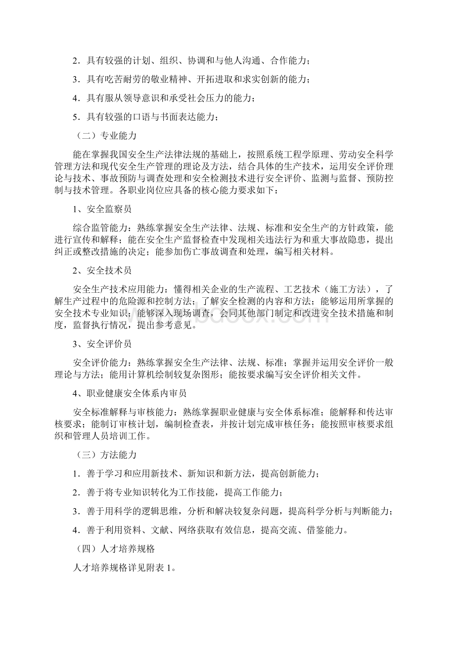 安全技术管理专业教学计划Word格式文档下载.docx_第2页