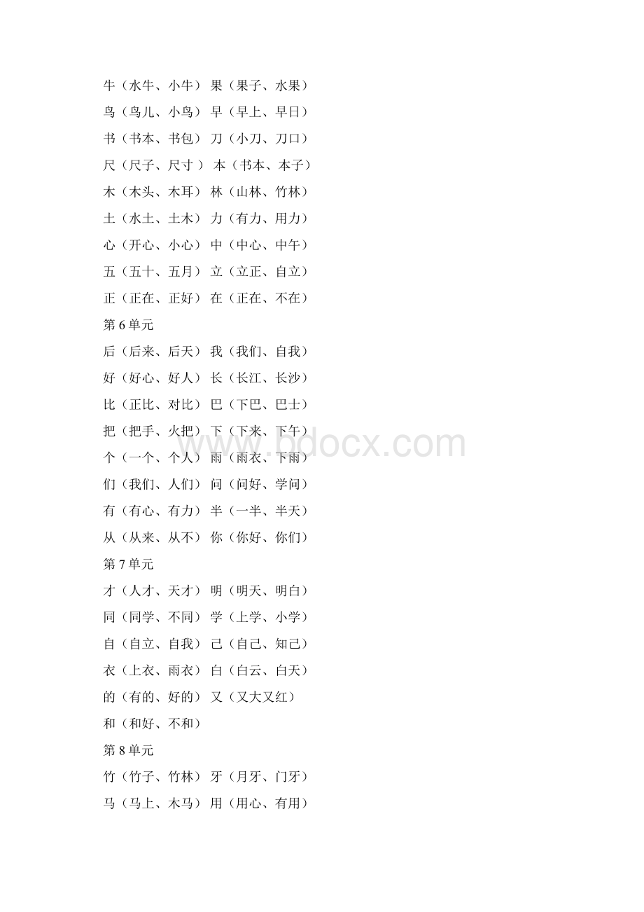 部编版小学一年级上册语文期末总复习知识大汇总.docx_第2页