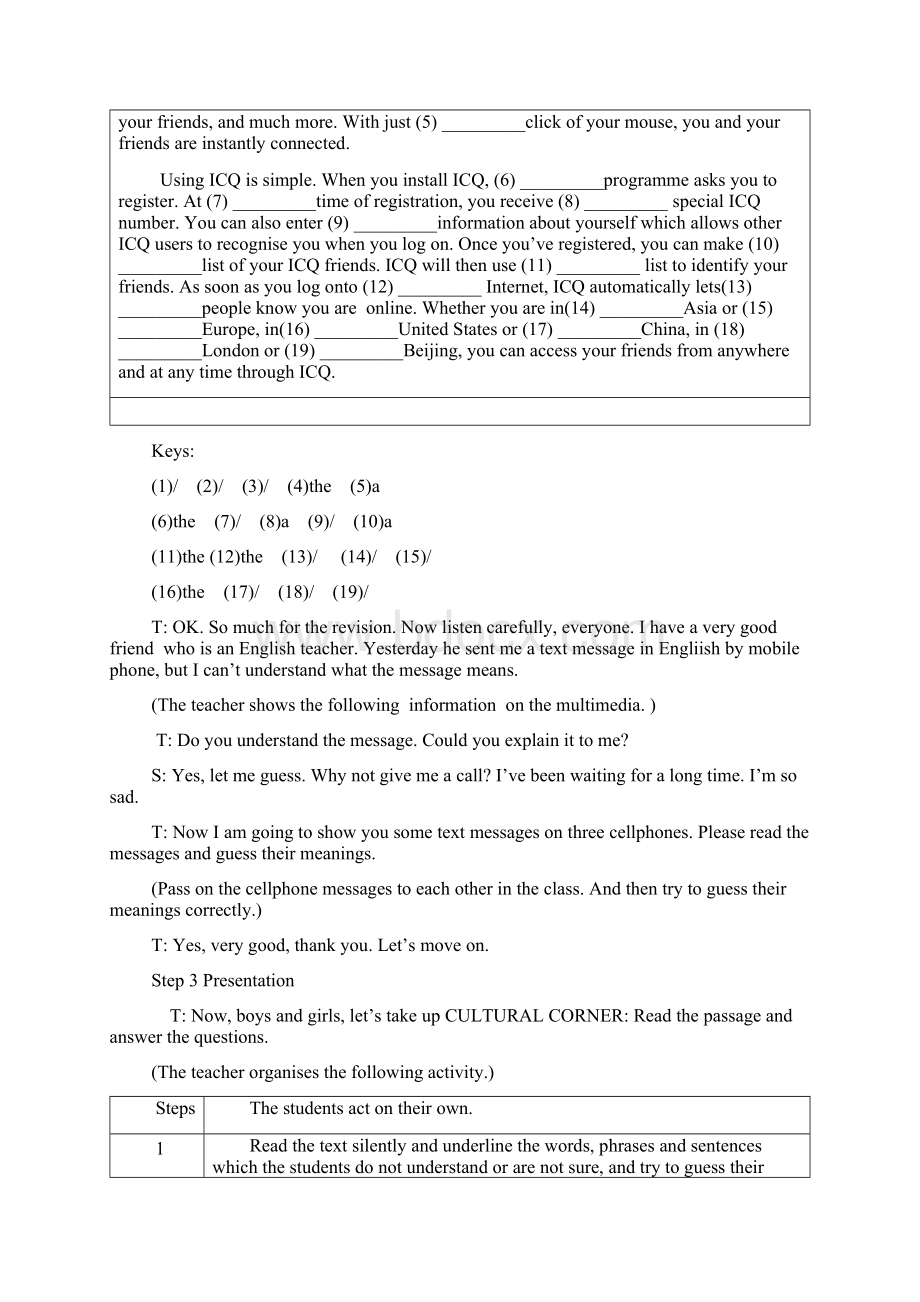 高中英语 Module 6 7th period教案 外研版必修1Word下载.docx_第2页