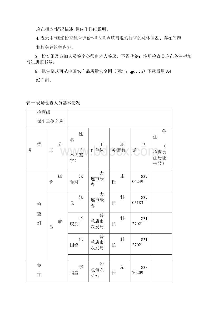 无公害农产品认证现场检查报告样本Word格式文档下载.docx_第2页