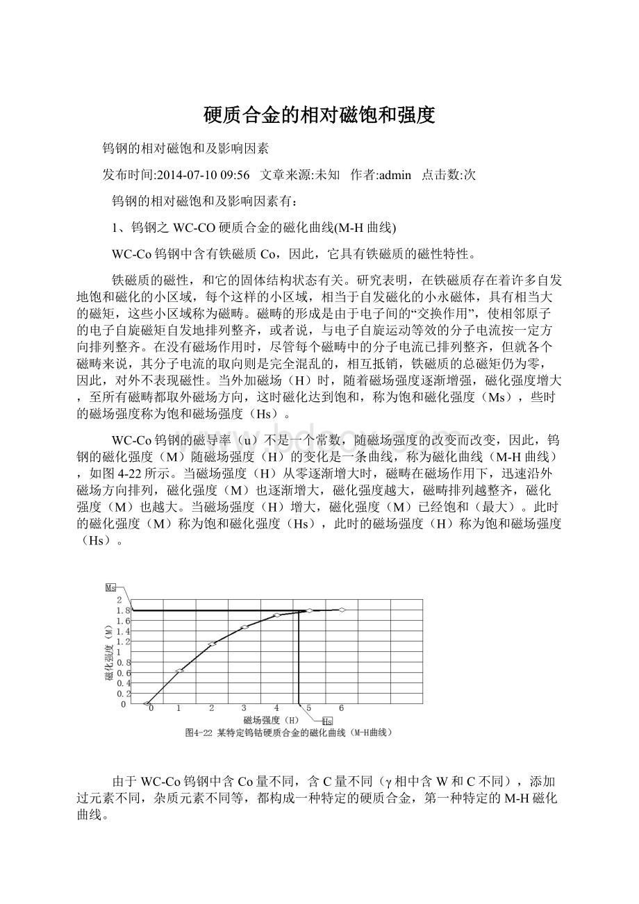 硬质合金的相对磁饱和强度Word文件下载.docx