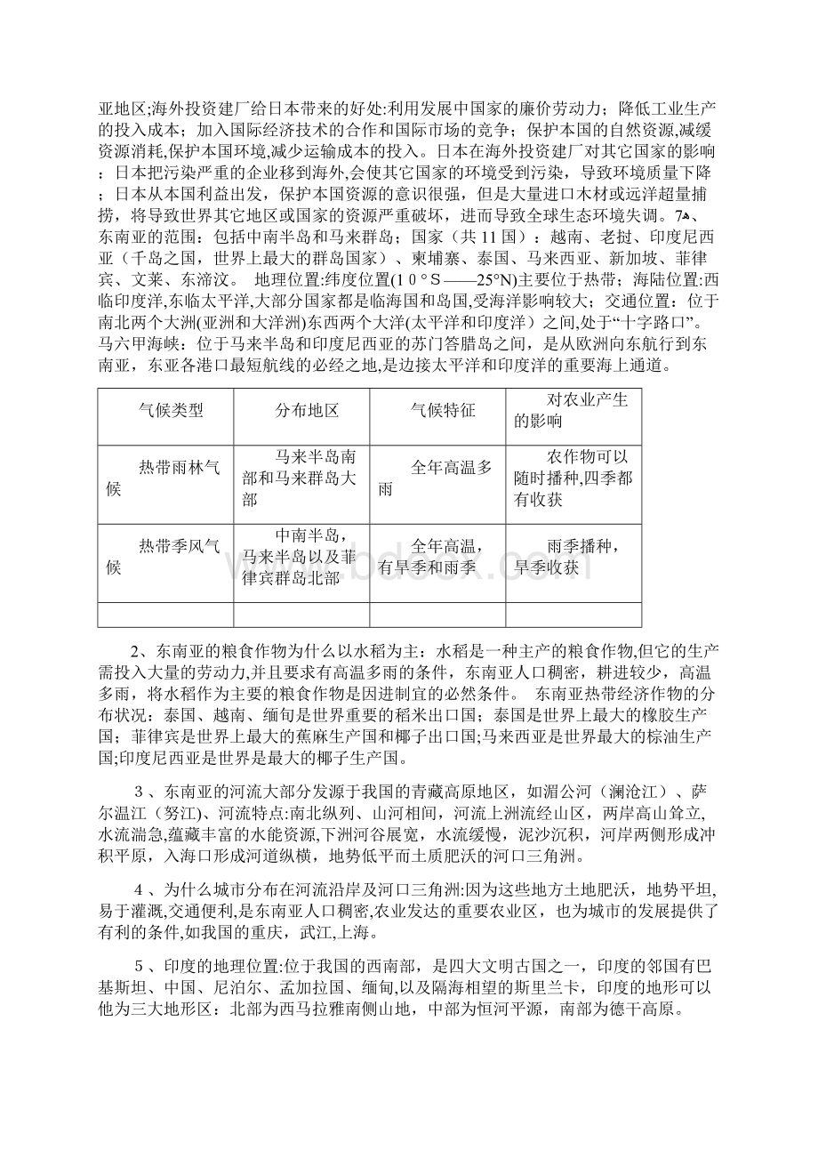 冀教版七年级地理下册重点.docx_第2页