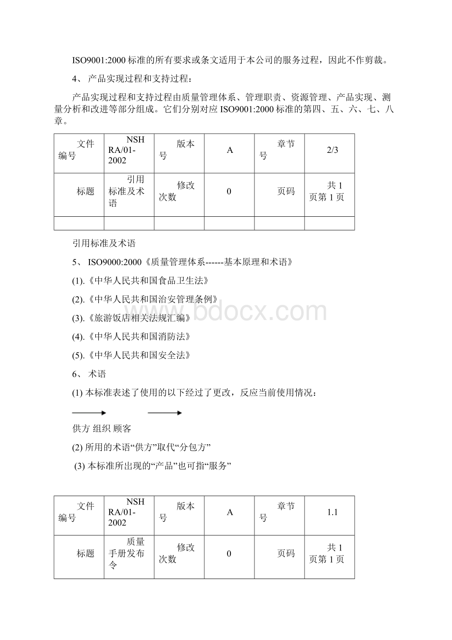 三亚南山观音苑质量手册批准令Word文件下载.docx_第3页