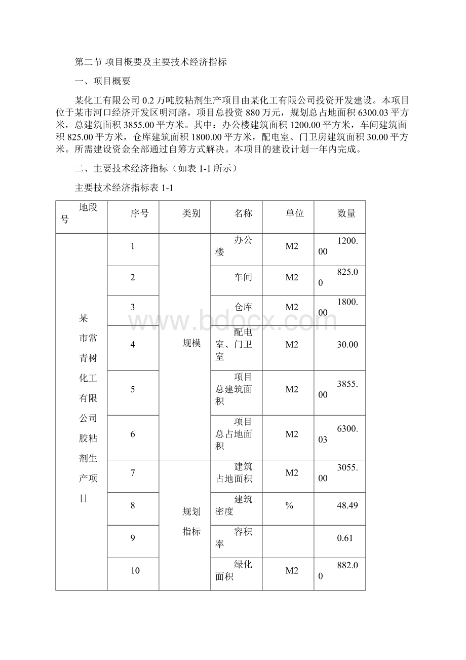 02万吨胶粘剂生产项目可行性研究报告Word下载.docx_第2页