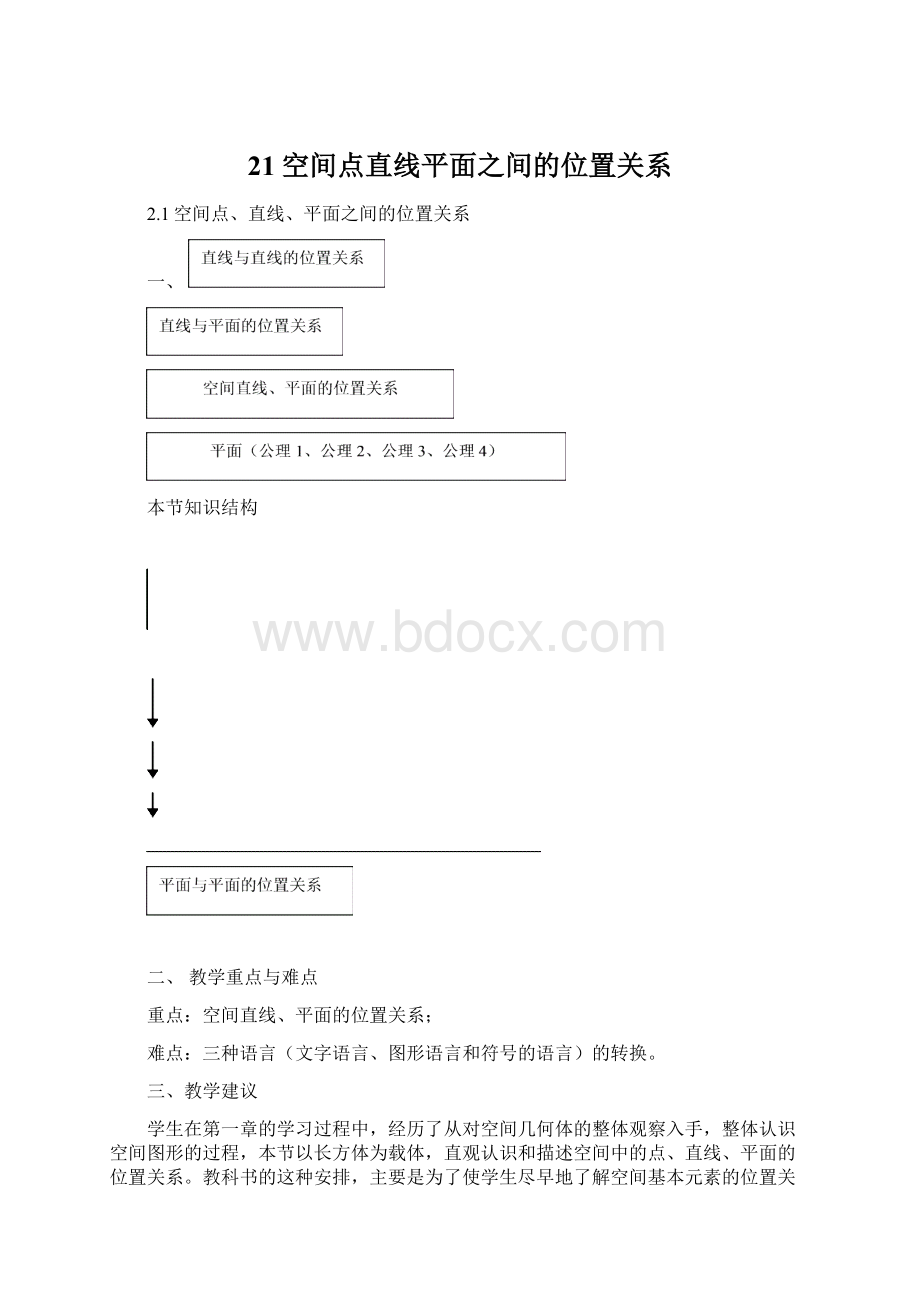 21空间点直线平面之间的位置关系.docx_第1页