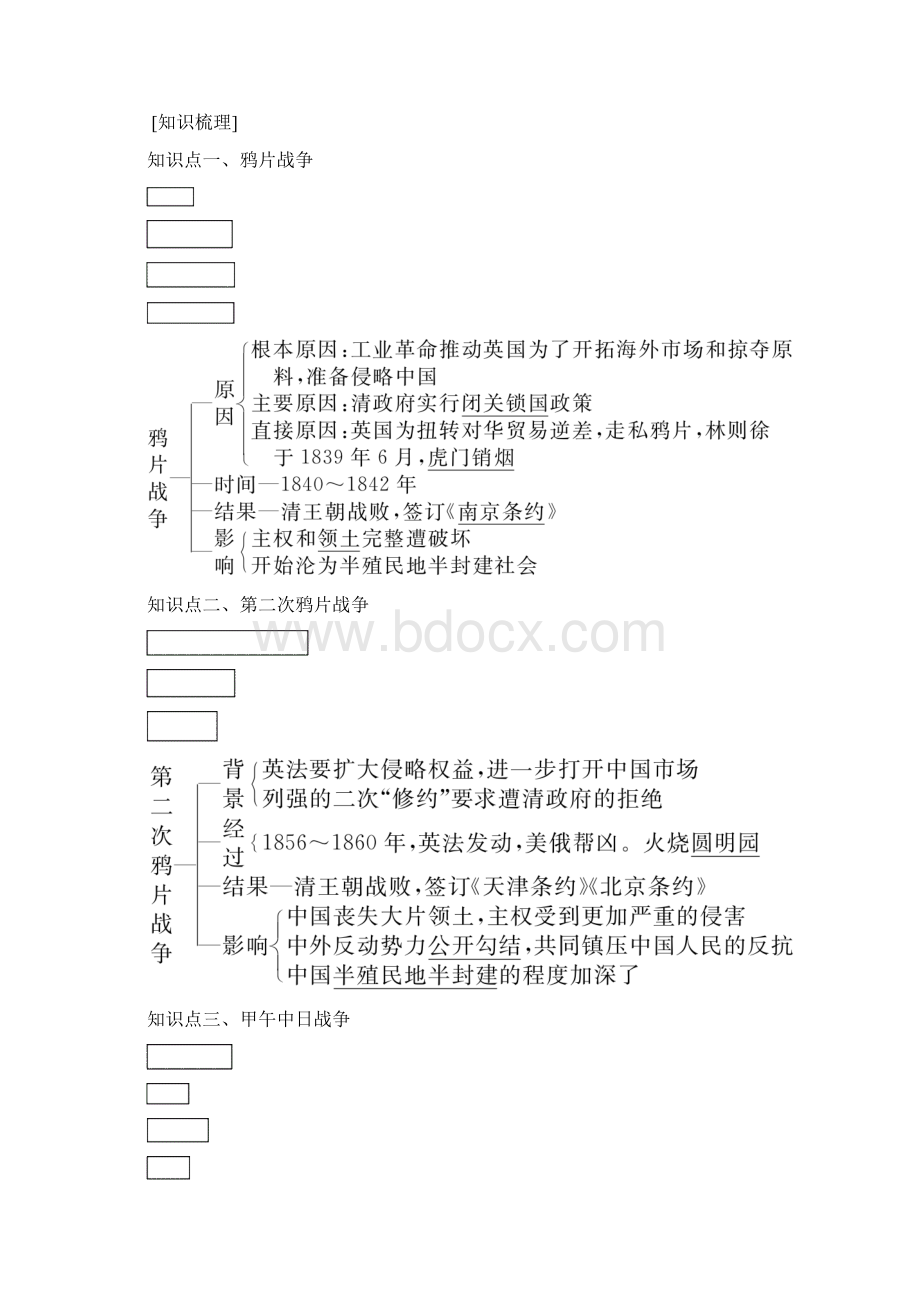 复习学案第1012课《从鸦片战争到八国联军侵华》学生版Word格式文档下载.docx_第2页