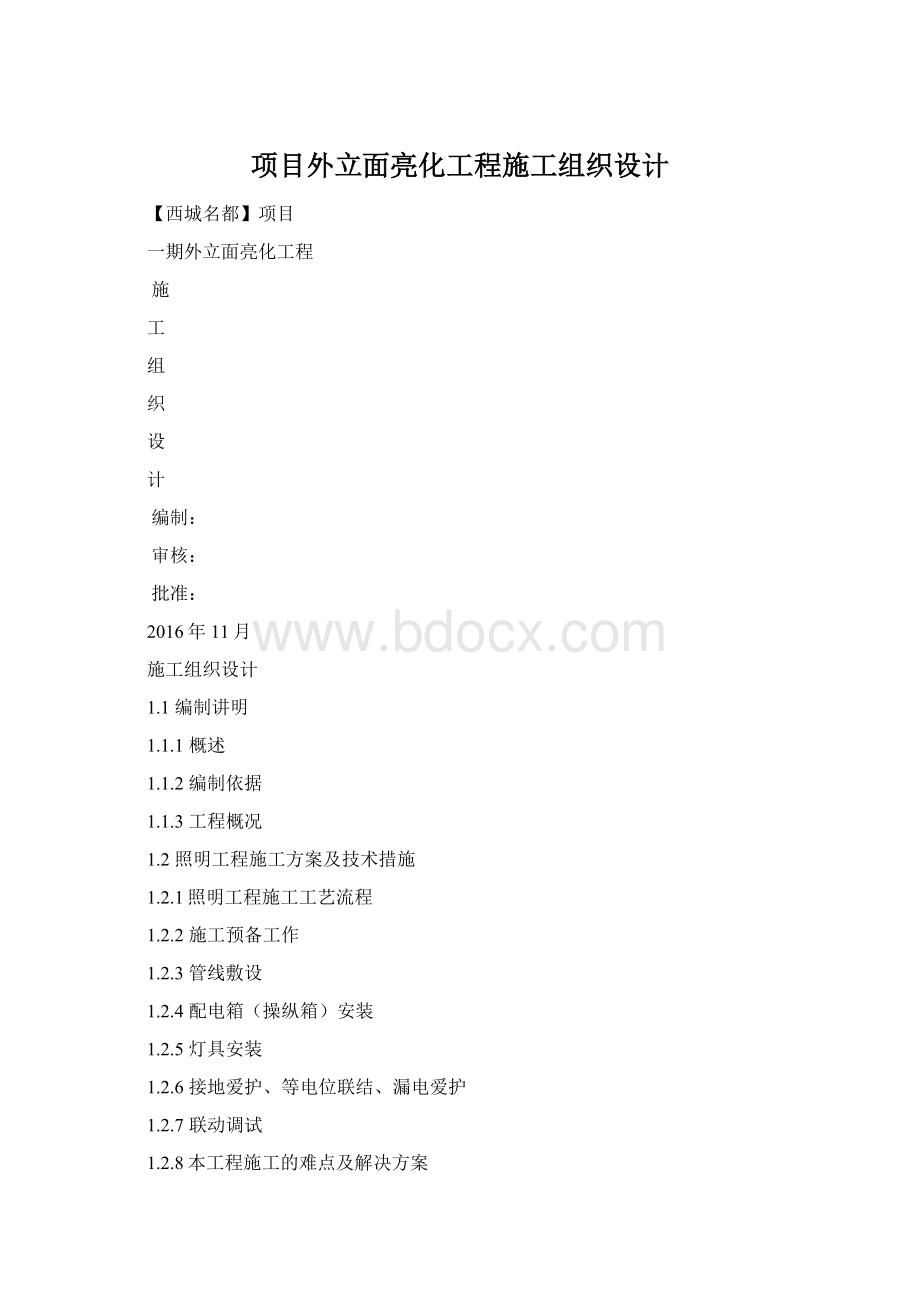 项目外立面亮化工程施工组织设计文档格式.docx_第1页