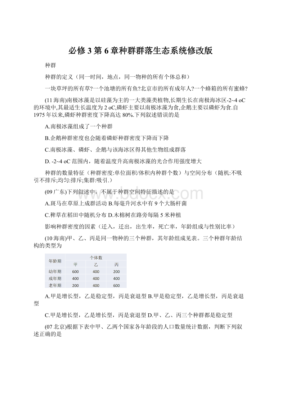 必修3第6章种群群落生态系统修改版Word文档下载推荐.docx