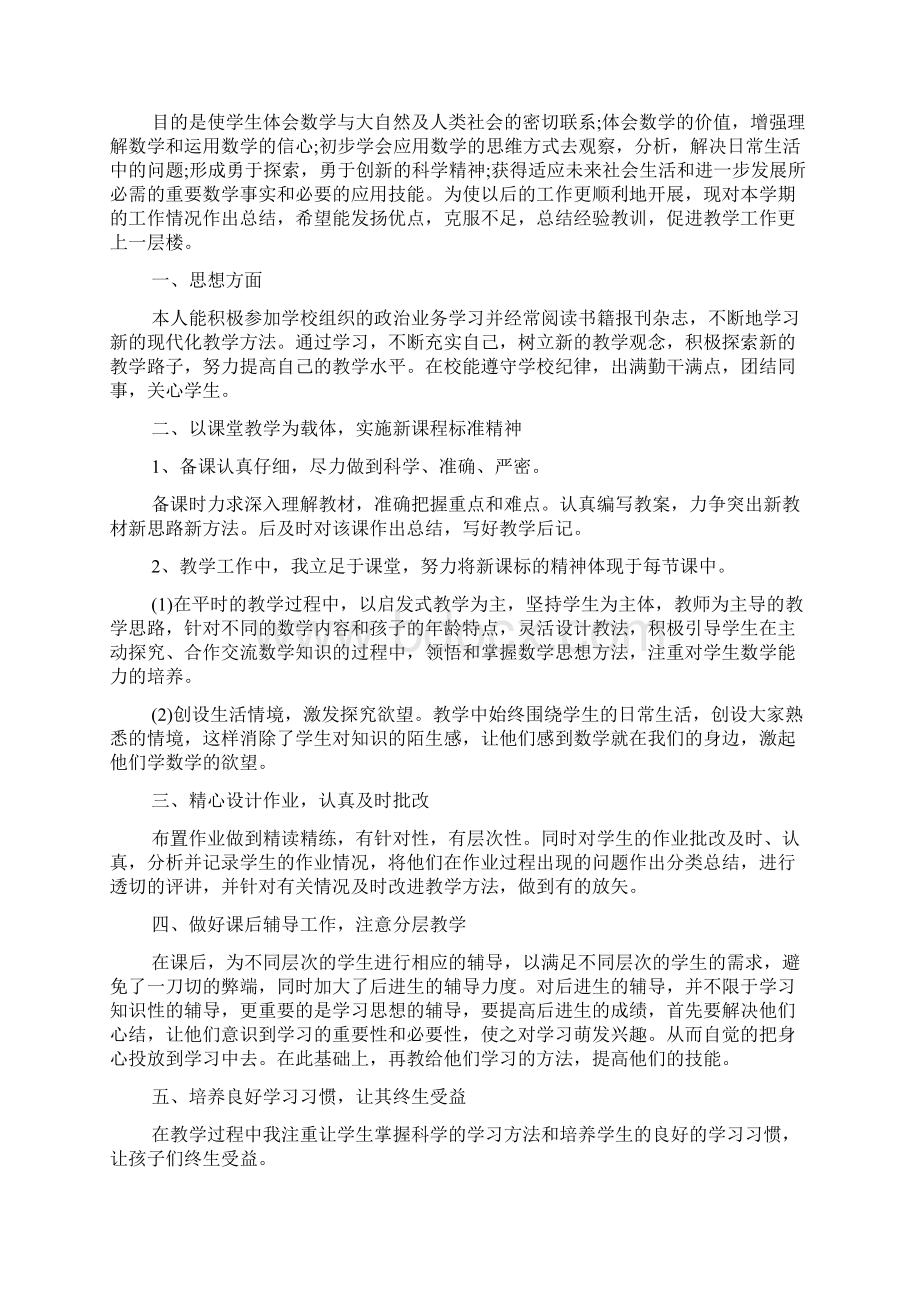 教师个人工作总结5篇范文Word格式.docx_第2页