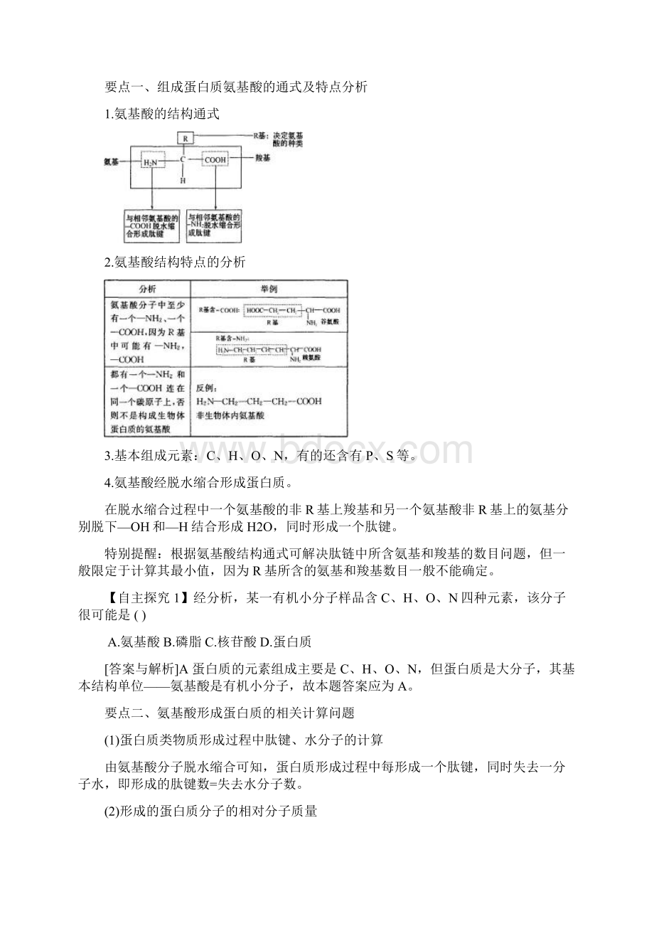 第2讲生命活动的主要承担者蛋白质高三复习非常学案.docx_第2页