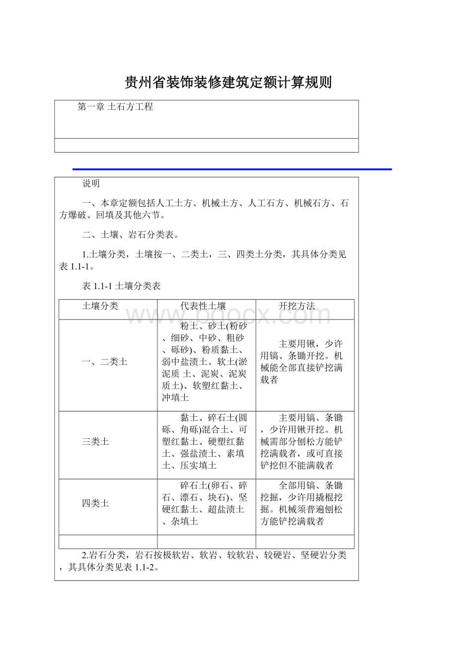 贵州省装饰装修建筑定额计算规则.docx_第1页