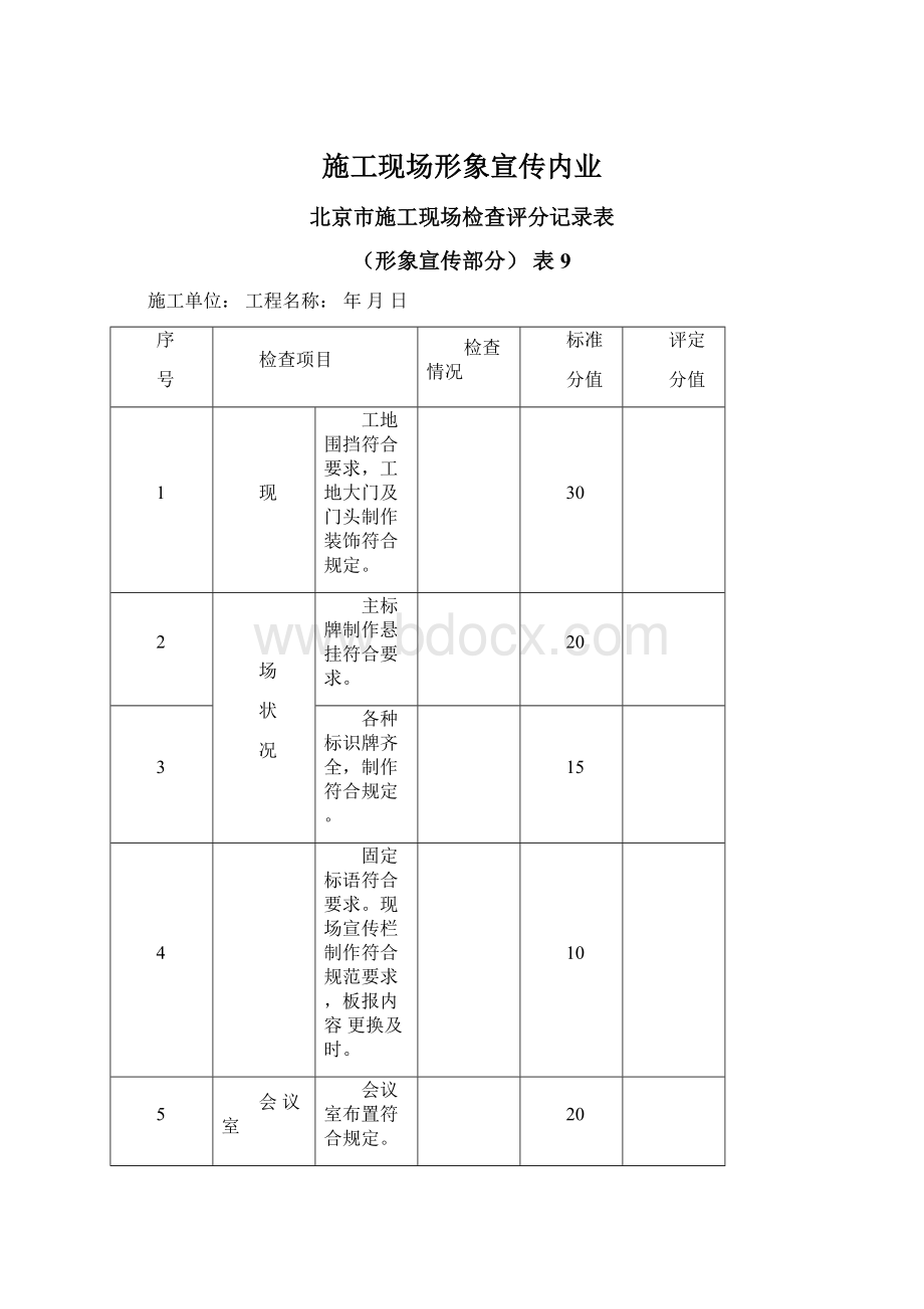 施工现场形象宣传内业.docx