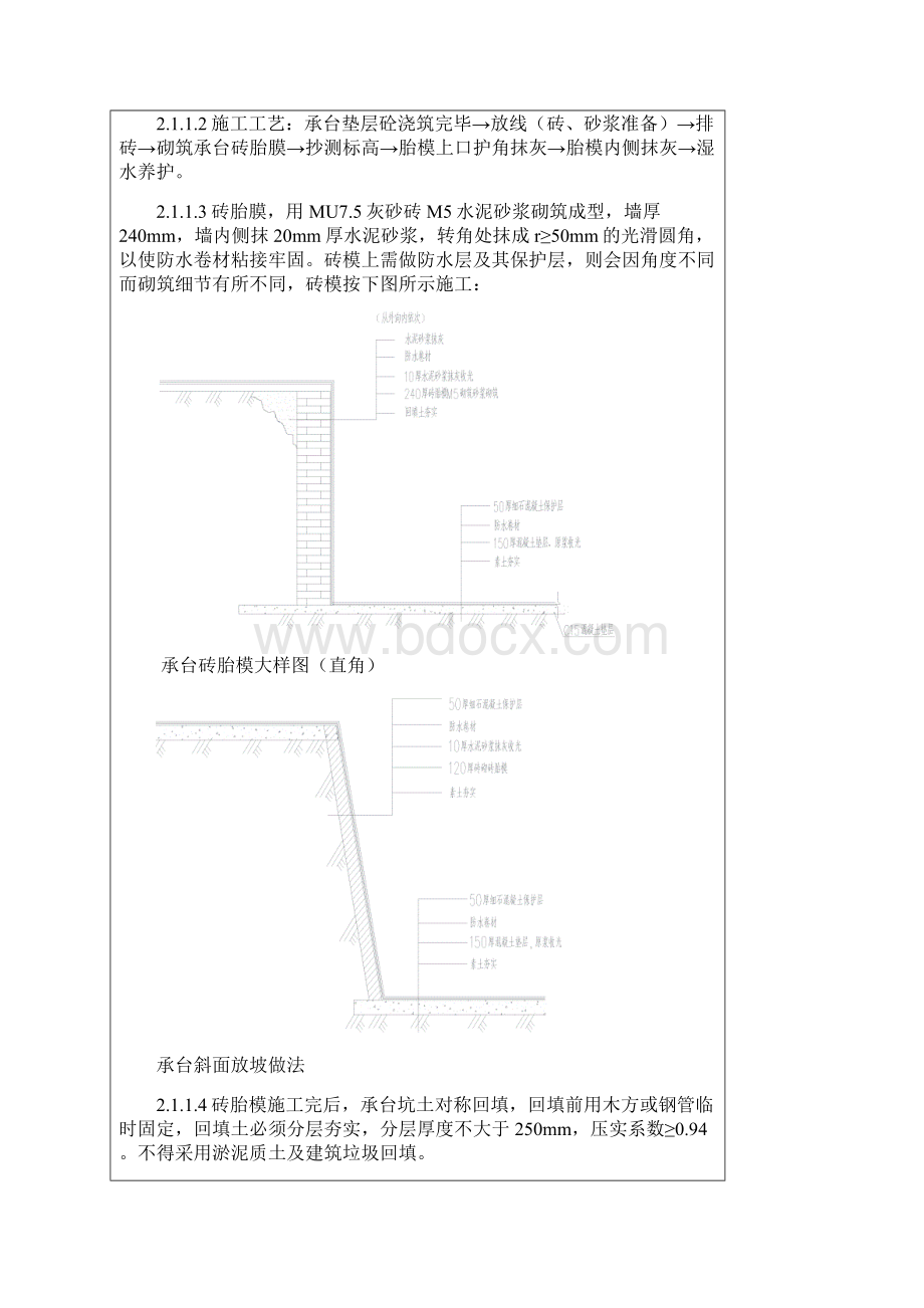 基础承台底板技术交底.docx_第2页