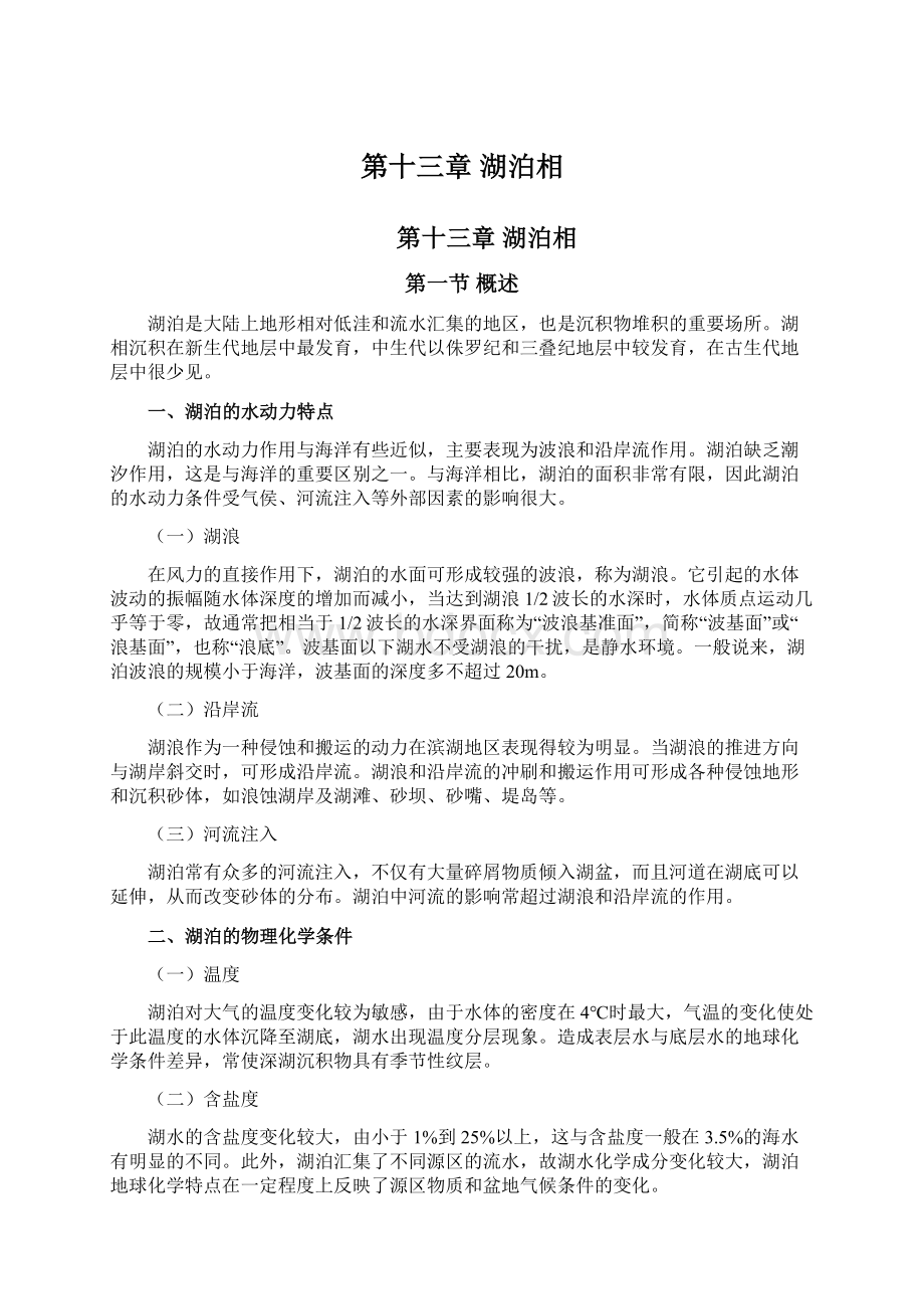 第十三章湖泊相Word文档下载推荐.docx_第1页