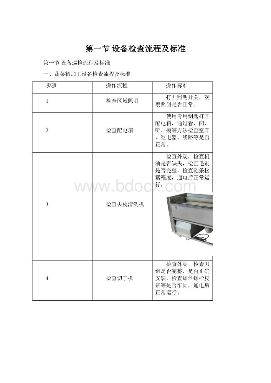 第一节 设备检查流程及标准文档格式.docx