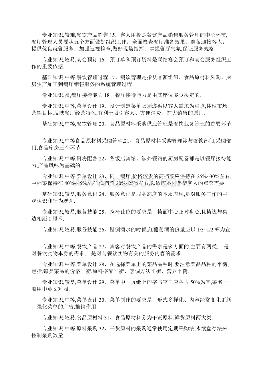 《餐饮服务与管理》试题库.docx_第2页