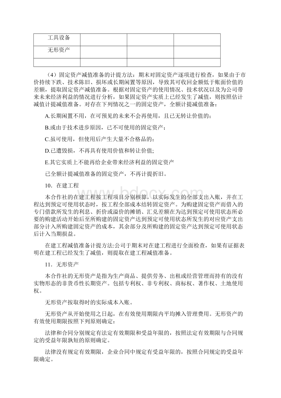 xx专业合作社会计报表附注Word下载.docx_第3页