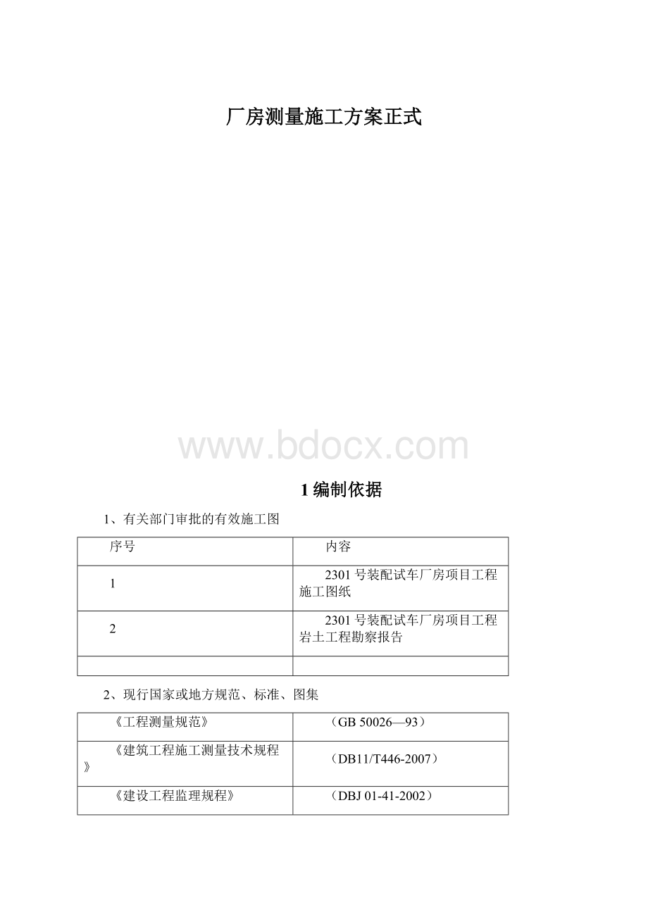 厂房测量施工方案正式.docx_第1页