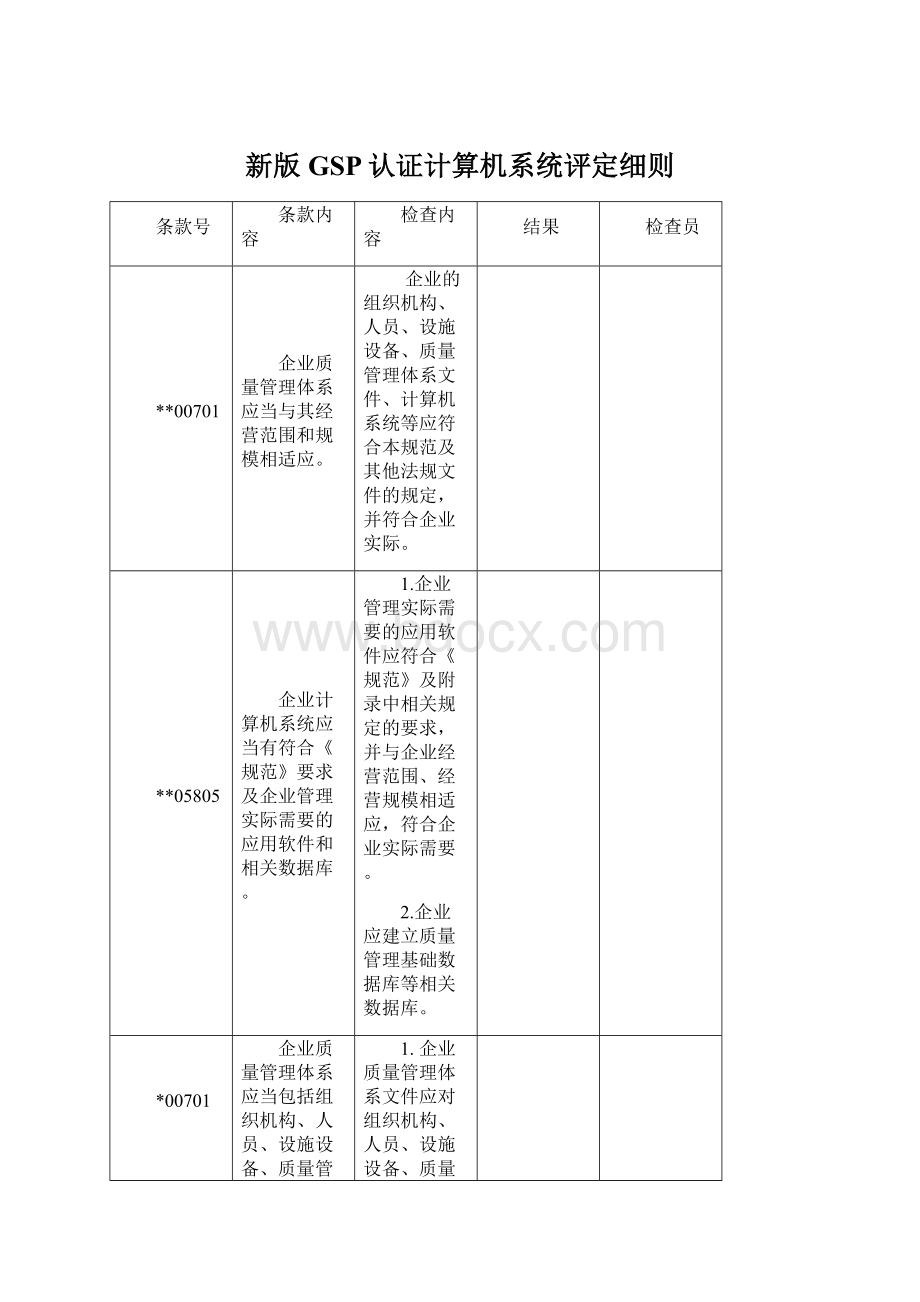 新版GSP认证计算机系统评定细则.docx_第1页