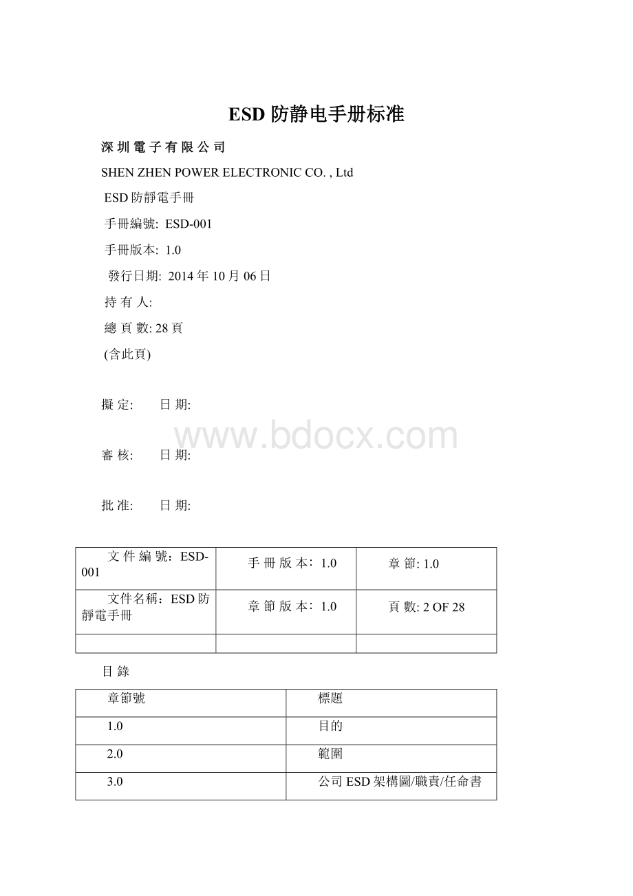 ESD 防静电手册标准.docx