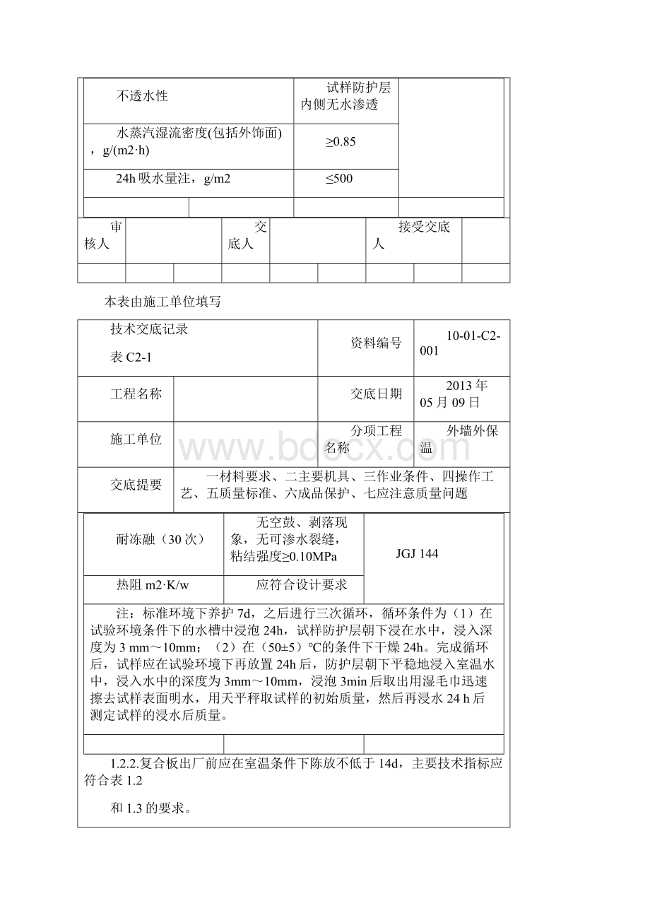 聚氨酯复合板外墙外保温技术交底.docx_第2页