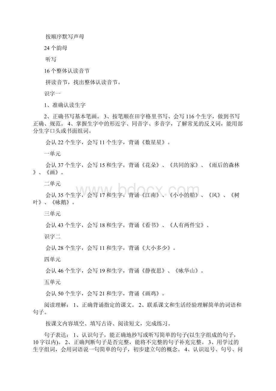 语文s版小学一年级上语文复习教案2Word文档下载推荐.docx_第2页