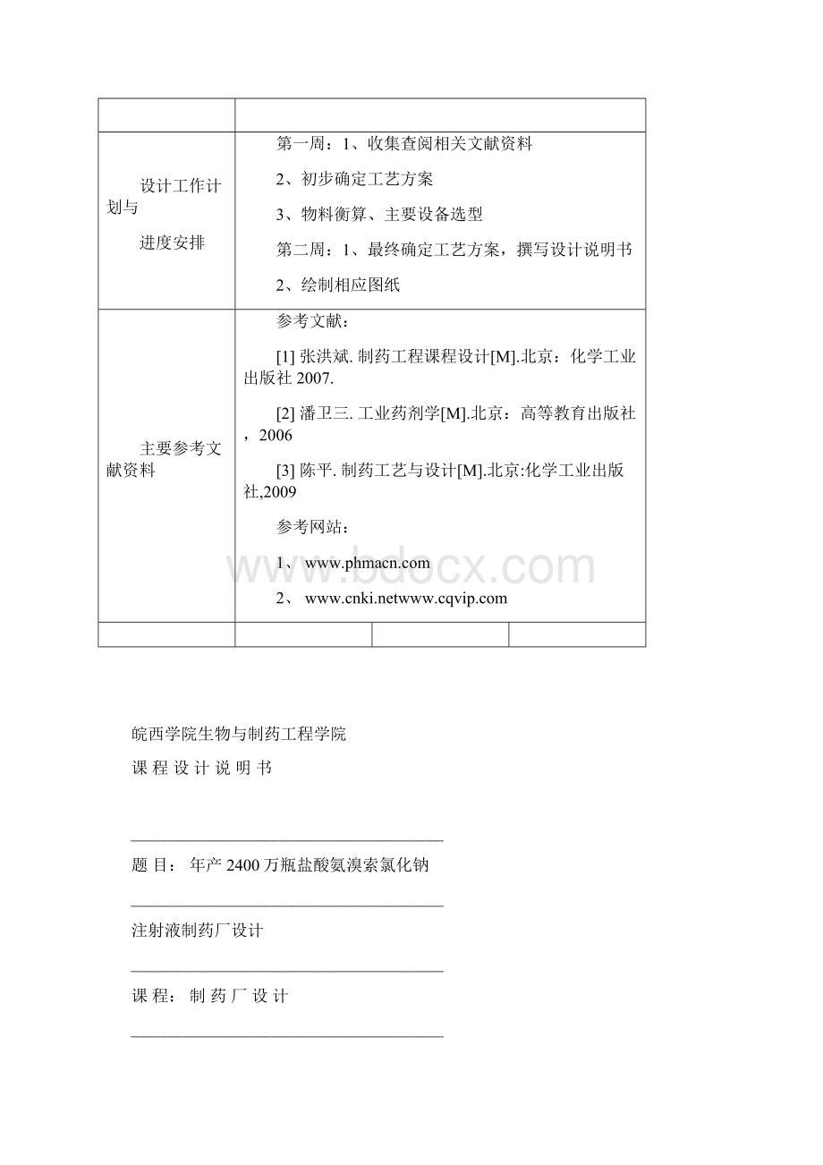 大容量注射剂生产课程设计Word下载.docx_第2页