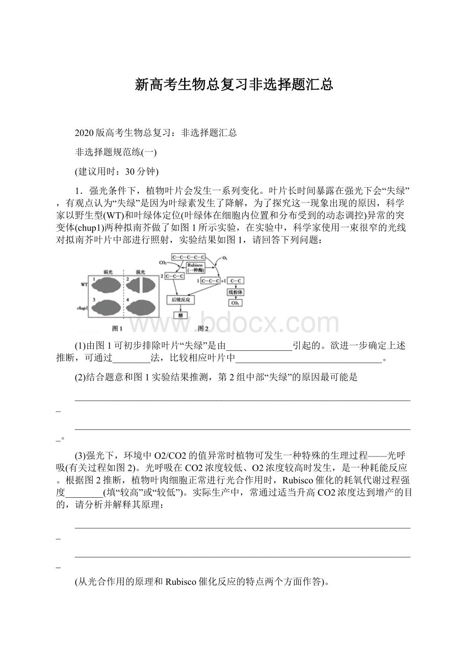 新高考生物总复习非选择题汇总.docx_第1页