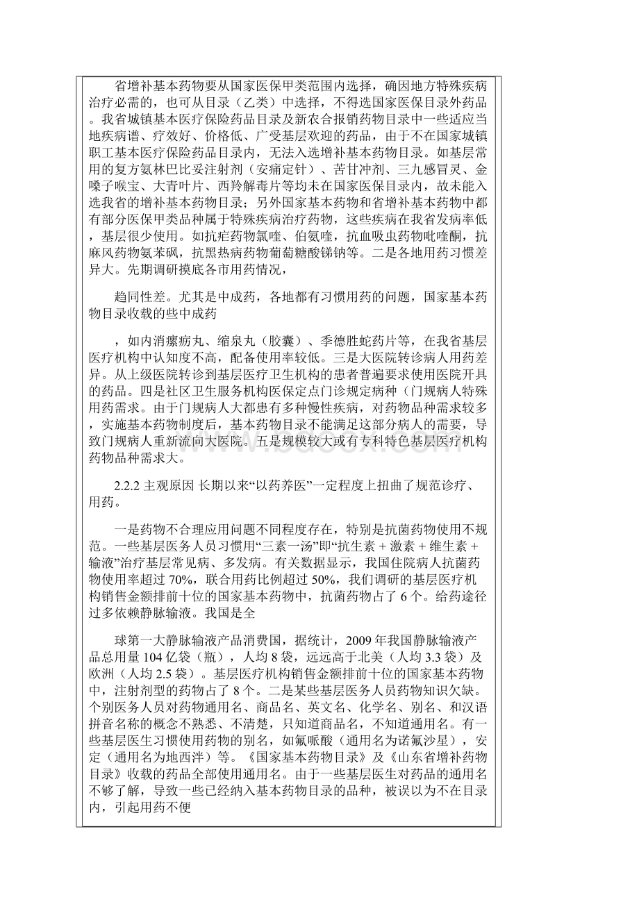 基本药物使用情况Word文件下载.docx_第2页