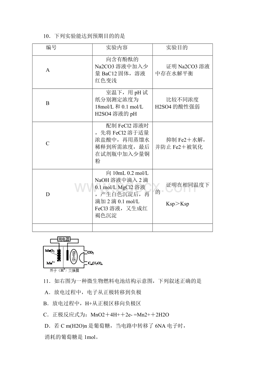 广东省揭阳市高三上学期期末调研考试理综化学试题word版有参考答案Word格式文档下载.docx_第2页