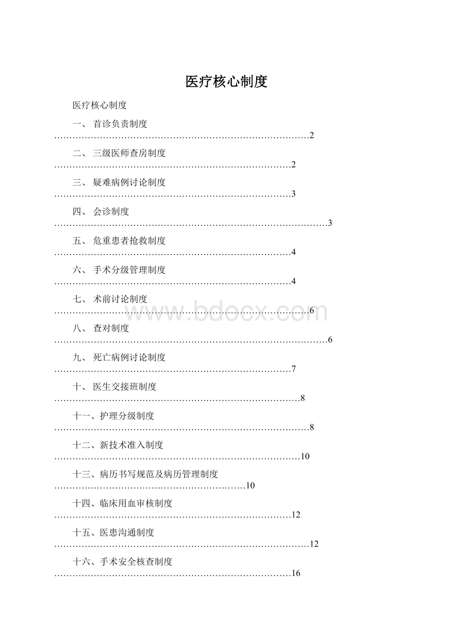 医疗核心制度.docx_第1页